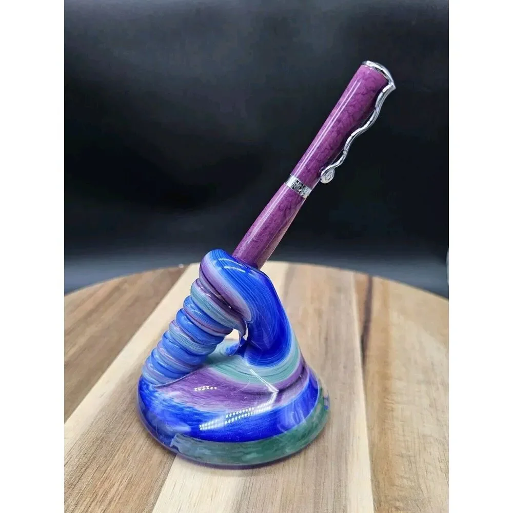 Hudson Hand Sculpted‎ Glass Pen Holder